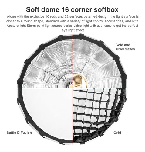 Softbox Aputure Light Dome Mini Ii Para Aputure Amaran 200/1