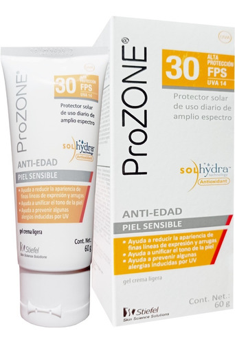 Prozone Bloqueador Solar Anti Edad Fps 30 Piel Sensible 60g