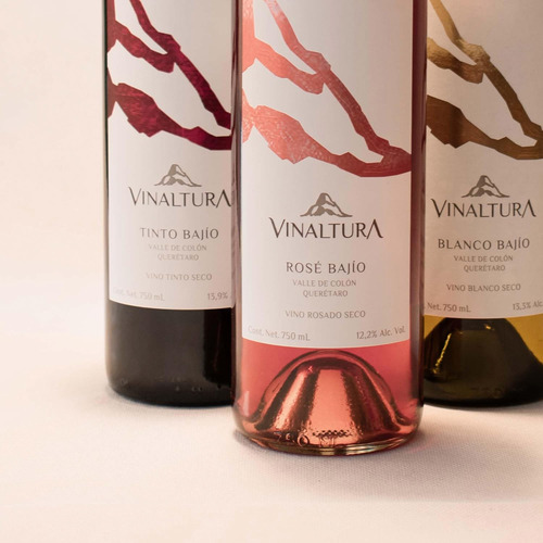 Pack De 4 Vino Rosado Vinaltura Rosé Bajío 750 Ml