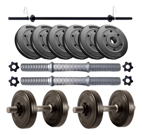 Kit Set 14kg 360fitness Discos Mancuernas de PVC (4 discos de 2.5 kilos + 4  discos