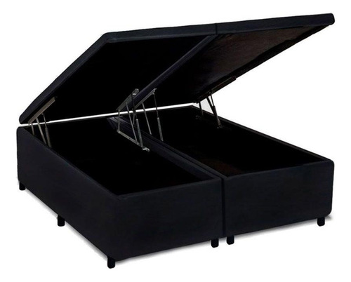 Cama Box Baú Queen: Colchão Espuma Polar D33 Pérola + Base