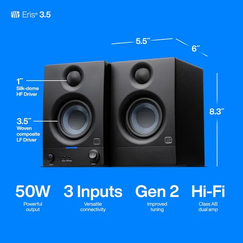 Presonus Eris 3.5 Monitores De Estudio, Pareja -...