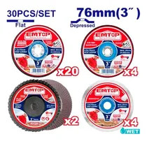 Comprar 30 Discos Varios Corte Diamante Flap Esmeril Emtop