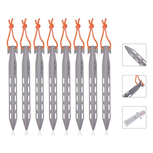 Titanium Tent Stakes 20cm/7.8 In. Vshape Tent Pegs Nail...