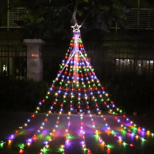 Imagen 2 de 10 de Guirnalda Led Con Forma Arbolito Decoracion Navidad