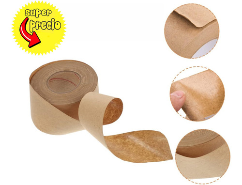 Cinta Engomada Para Empaque 7.6 Cms. X 65 Mts. 2 Rollos Cafe Craft Cinta Engomada 7.6 Cms.