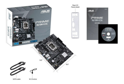 Motherboard Asus Prime H610m-k D4 Lga1700 13va Gen Ddr4 P