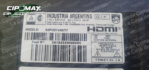 Fuente 50pud7406 - 715ga008-p01-005-bo3s Garantia (Usado)