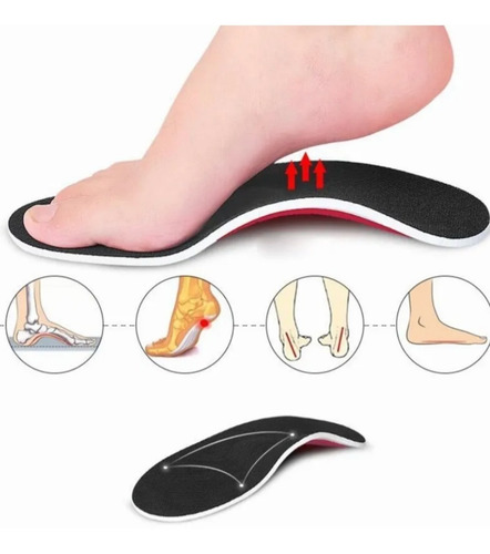 Imagen 4 de 9 de Plantillas Ortopedicas Ajustables Para Fascitis Pie Plano