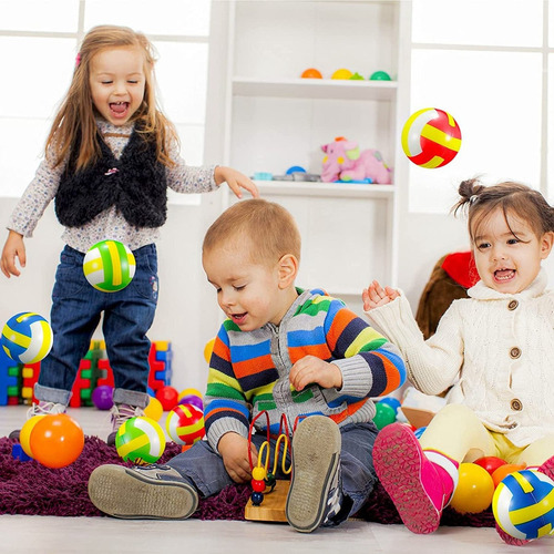 12 Peças De Mini Bolas De Estresse De Voleibol, Espuma, Espo