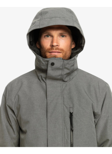 Campera Nieve Hombre Quiksilver Mission Gris Ski Snowboard M