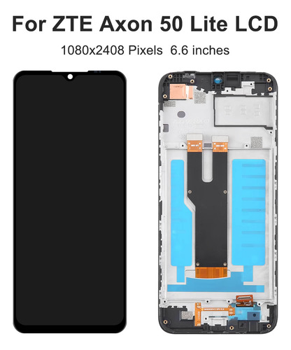 Okbichi Pantalla Para Zte Axon 50 Lite 8050/ Blade V50 4g Con Marco