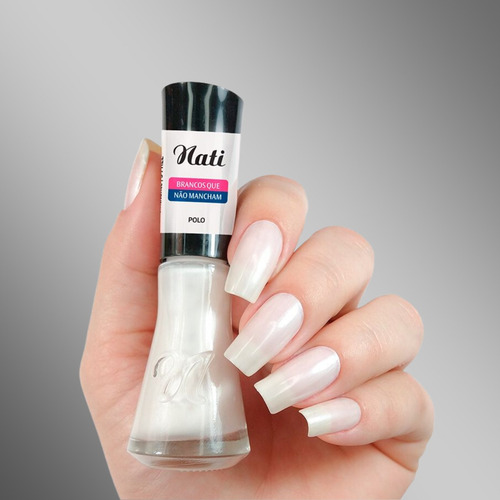 Esmalte Nati Polo Colección Branquinhos Francesinha Clásico Color Blanco