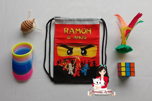 Personalizado Ninja Go / 20 Mochilas Retrô