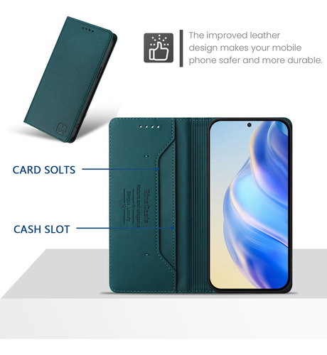 Funda De Piel Tipo Cartera Con Ranura Para Motorola G Pure 2021