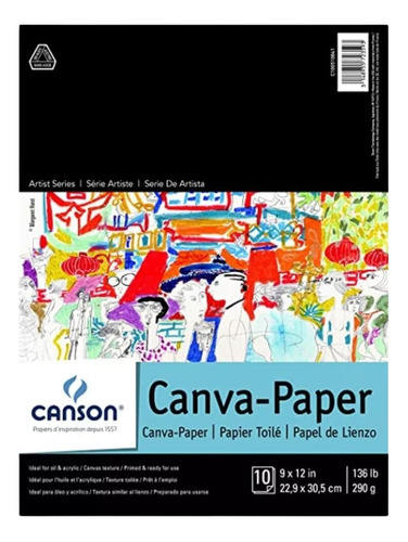 Block Canson Papel Lienzo Paper Canva Foundation Oleo 23x31