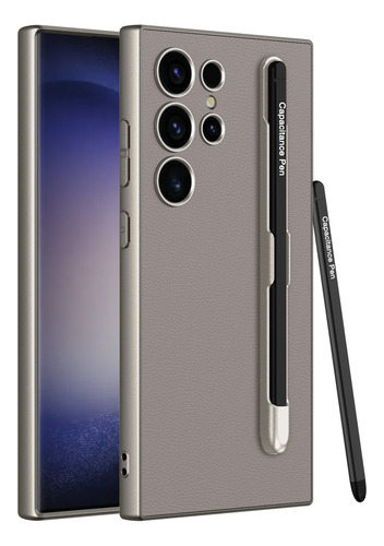 Funda De Piel Para Samsung Galaxy S23, Ultra, S24, Ultra, S25, Con Bolígrafo, Agarre Antideslizante Y Funda Protectora Que Absorbe Los Golpes