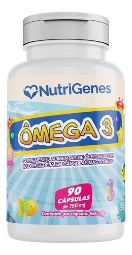 Ômega 3 Kids- Epa E Dha- Sabor Cereja- Nutrigenes