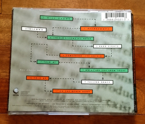 Lyle Mays Marc Johnson & Jack Dejohnette - Fictionary / Cd Estándar (Usado)