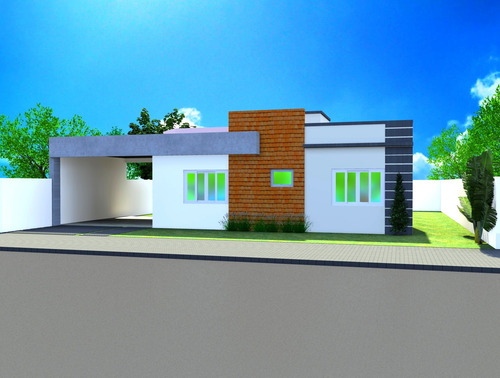 Projeto Arquitetônico Ca Casa 82m² 2 Quartos Lote 13x11,5