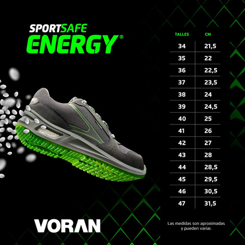 Imagen 8 de 8 de Zapatilla De Seguridad Voran Sportsafe Energy 610 Z
