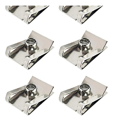 O 20 Clips Tipo U Con Rosca, De Acero Inoxidable