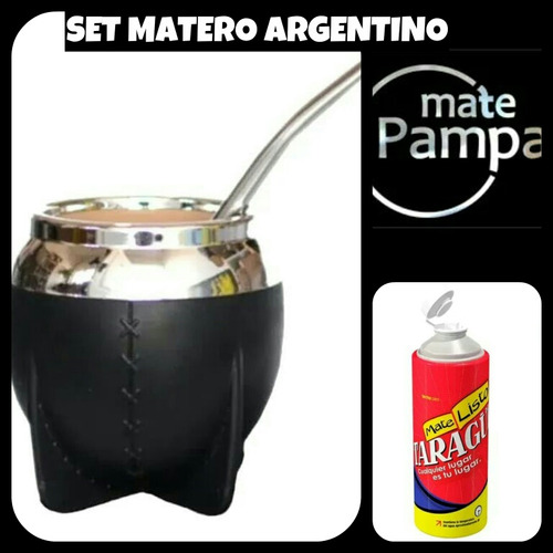 Nuevo!mate Argentino Torpedo+bombilla Resorte+termo Taragui 