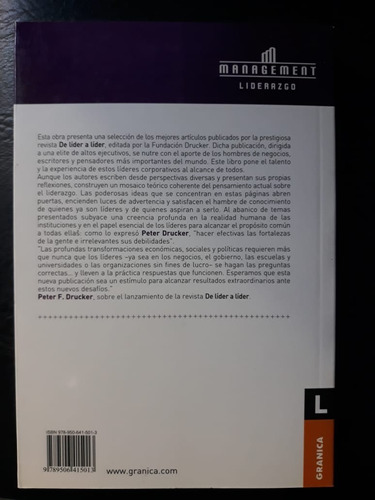 De Líder A Líder Peter Druckers Y Otros Granica