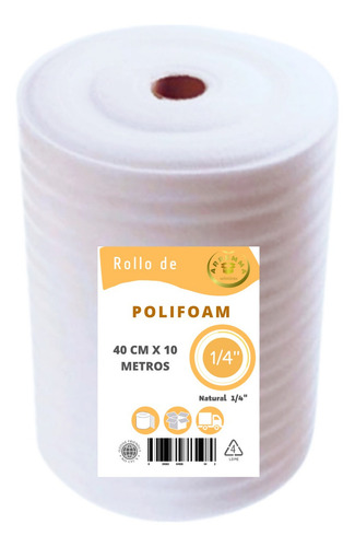 Polifoam Grueso Espuma Embalaje Sustituto Burbuja 40cmx10mts