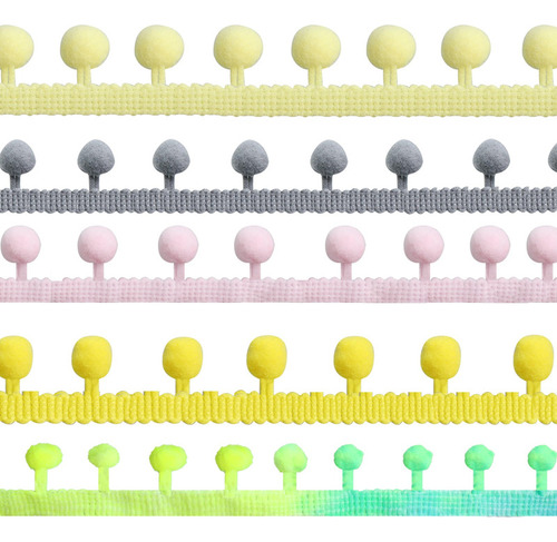 Pson Cinta De Flecos De Bola Con Pompones De 20 Yardas, Apli