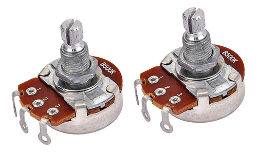 Potenciómetro De Sonido De 2 Piezas De Cobre B500k,