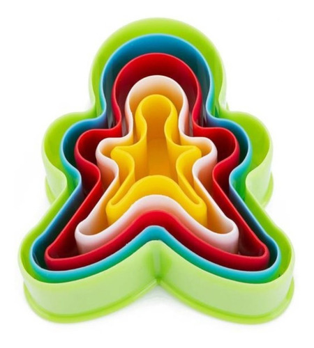 Confeitaria Cortador De Plástico Boneco Silver Chef 5 Unid