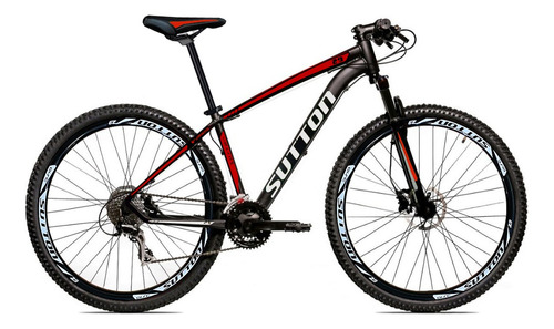 Bicicleta Sutton New 29 24v Shimano Freio Disco Hidraulico Cor Preto/Vermelho/Branco Tamanho do quadro 21