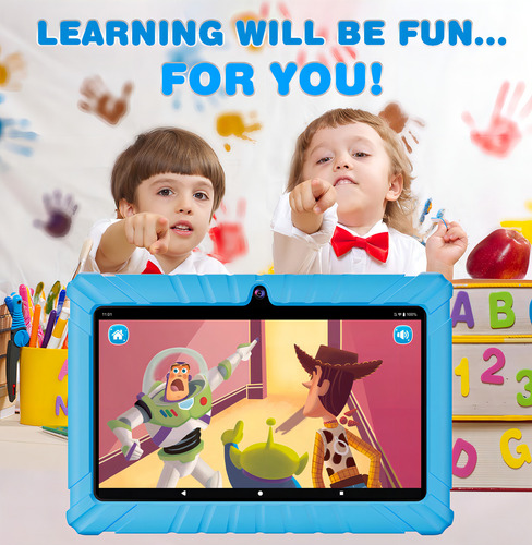 Contixo V8-2 Kids 7 Edition Tablet Learning Toy Android 8.1 Parental Control Kids Tablet 1gb Ram 16gb Pre-installed Looney Tunes Content Wifi Camera 20+ Education Apps Games For Child (pink)