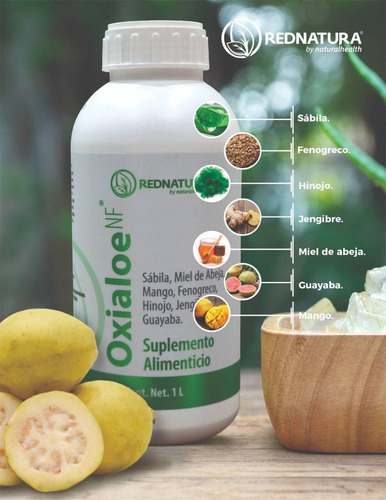 Rednatura Oxialoe Tonifica El Sistema Digestivo 1lt Sabor Sin Sabor