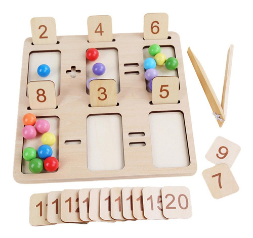 Juguete Montessori Matemáticas Tablero Cálculo Números Niños
