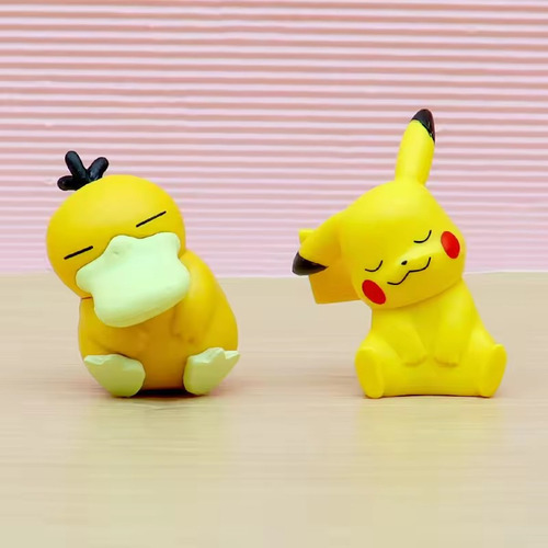 Figura Modelo Pokémon Pikachu Gengar Sleep, 6 Unidades, Jugu