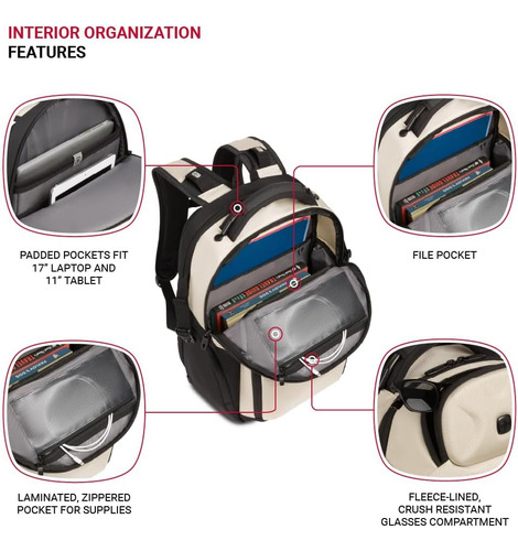 Mochila Para Computadora Portátil Swissgear Endure, Caqui Vi