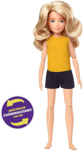 Imagem 4 de 8 de Boneco Creatable World Barbie Starter Pack Cs-073 Básico
