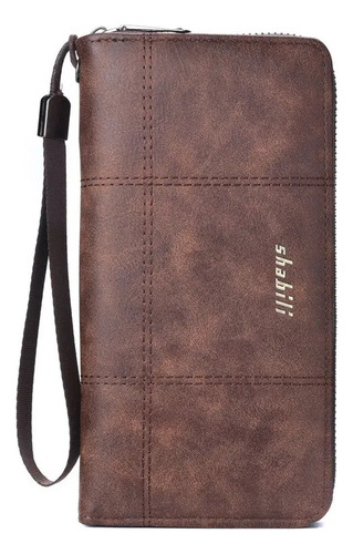 Carteira Casual Masculina Com Zíper Longo