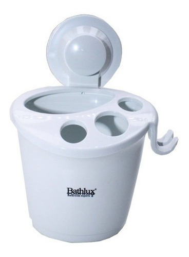 Vaso Ventosa Organizador De Cepillos Baño/ducha Bathlux