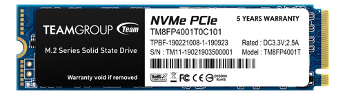 Teamgroup Nvme Pcie M.2 2280 Unidad Estado Solido Ssd