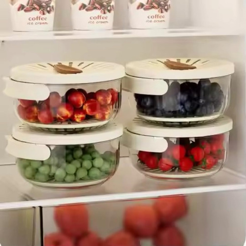 Recipiente Para Lavagem De Frutas E Vegetais Com Tampa,