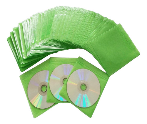 Paquete De 100 Fundas De Cd Dvd Premium, Material De Te...