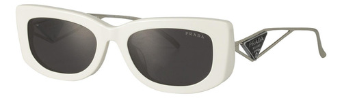 Prada Spr 14y 142-5s0 Symbole Rectangle White Silver Prada Prada Prada Prada Prada (Usado)
