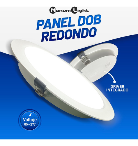 Panel Redondo Dob Para Empotrar 11w 6500k Nanum Light