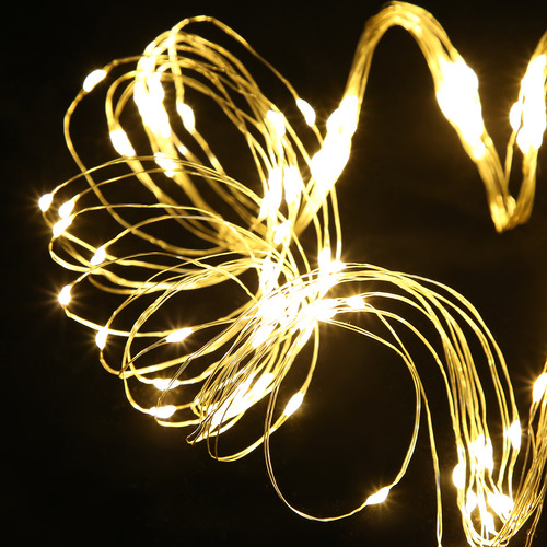 Cadena Led De Alambre De Cobre Flexible De 2 M Y 200 Led Par