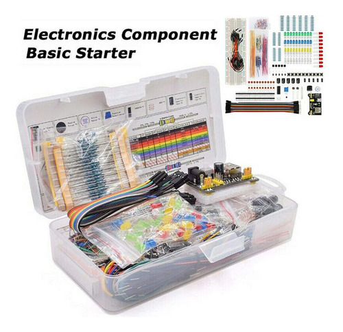 Kit De Componentes Eletrônicos 830pcs Compatível Com Arduin
