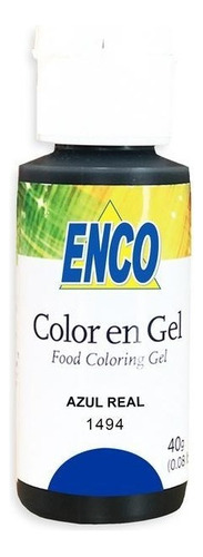 Colorante En Gel Enco 40g 1.4oz Tonos Azules Reposteria Tono Azul Real