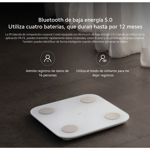 Xiaomi Mi Body Composition Scale 2, Báscula Smart Digital Bt